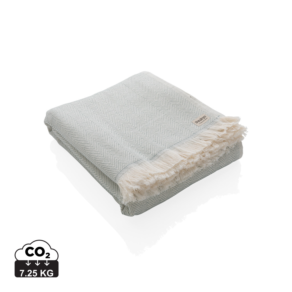 Serviette coton recyclé personnalisable Ukiyo IMPACT Vert 
